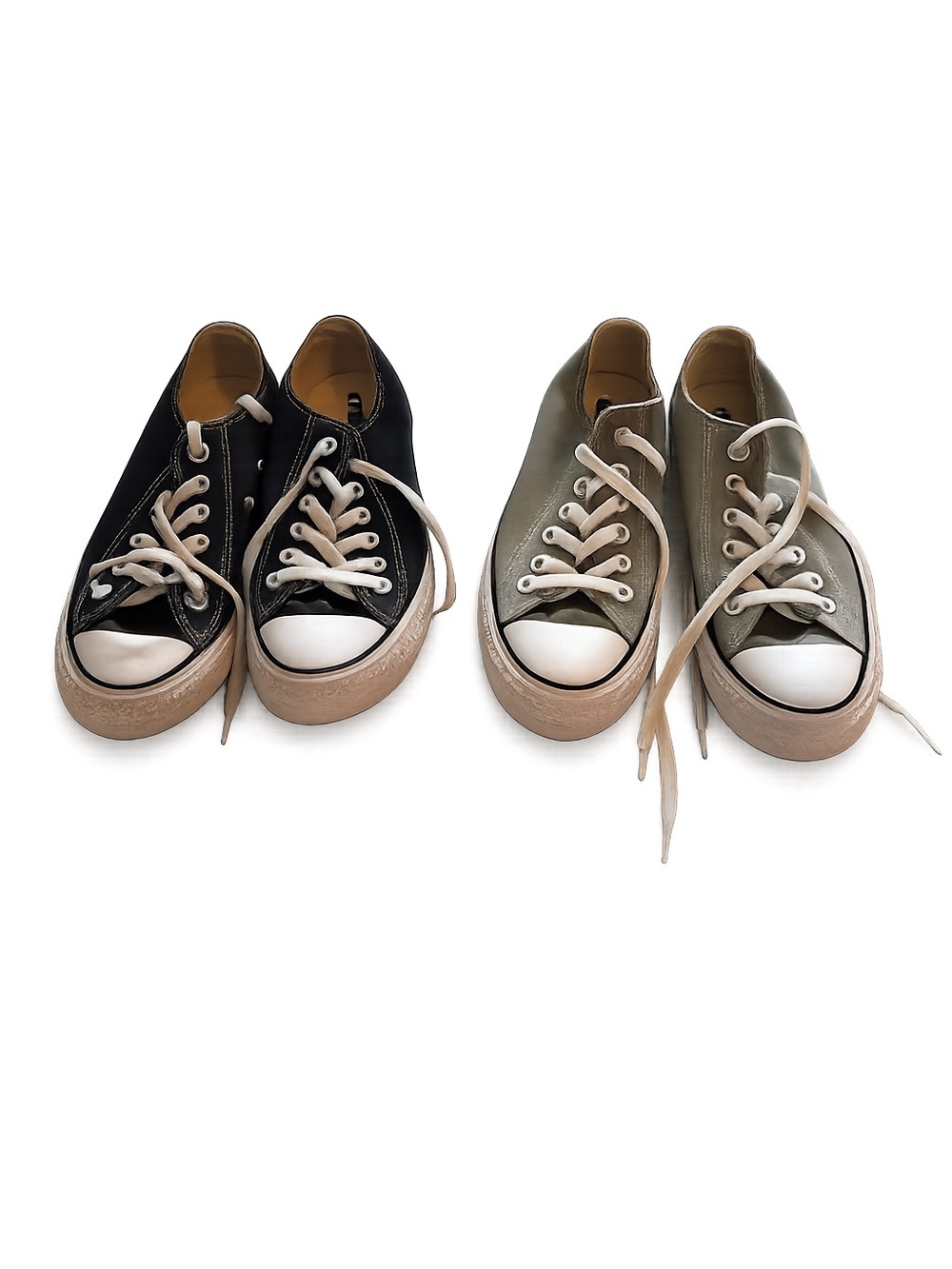 👉 Converse Chuck Taylor Platform Sneakers Bundle Black & Olive Size 7
